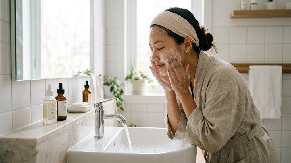 Vệ sinh da sạch sau khi ăn cay giúp giảm nguy cơ bít tắc lỗ chân lông