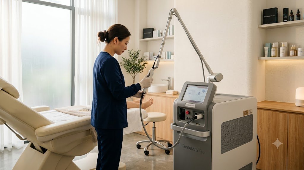 Thiết bị laser y tế chuyên sâu dùng điều trị tăng sắc tố bẩm sinh ở lớp bì
