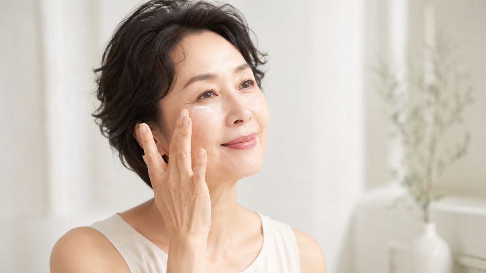 Chăm sóc vùng mắt cho da sau 60 tuổi bằng kem dưỡng chuyên biệt