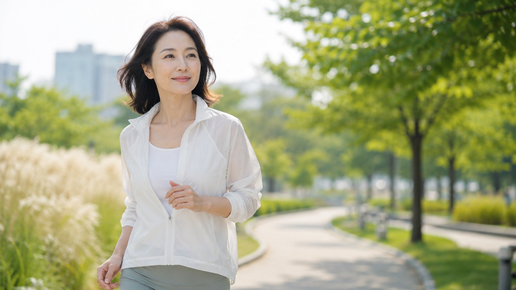 Phụ nữ tuổi mãn kinh đi bộ vận động nhẹ để giảm đau khớp