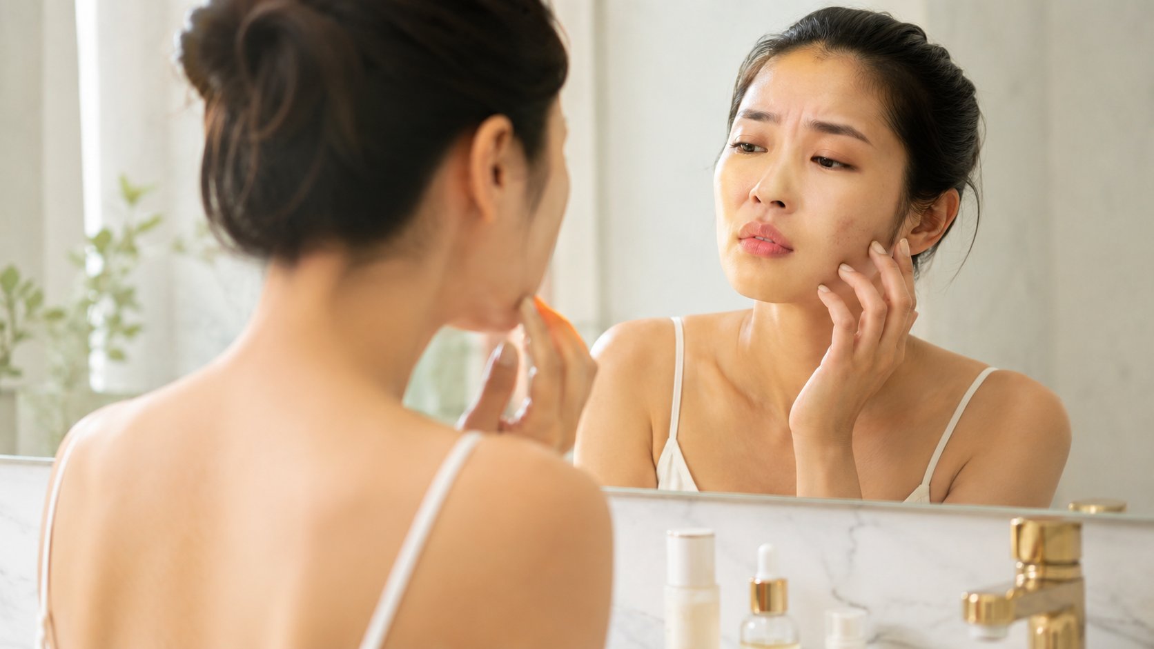 Rối loạn nội tiết tố gây mụn nội tiết vùng cằm và má ở phụ nữ