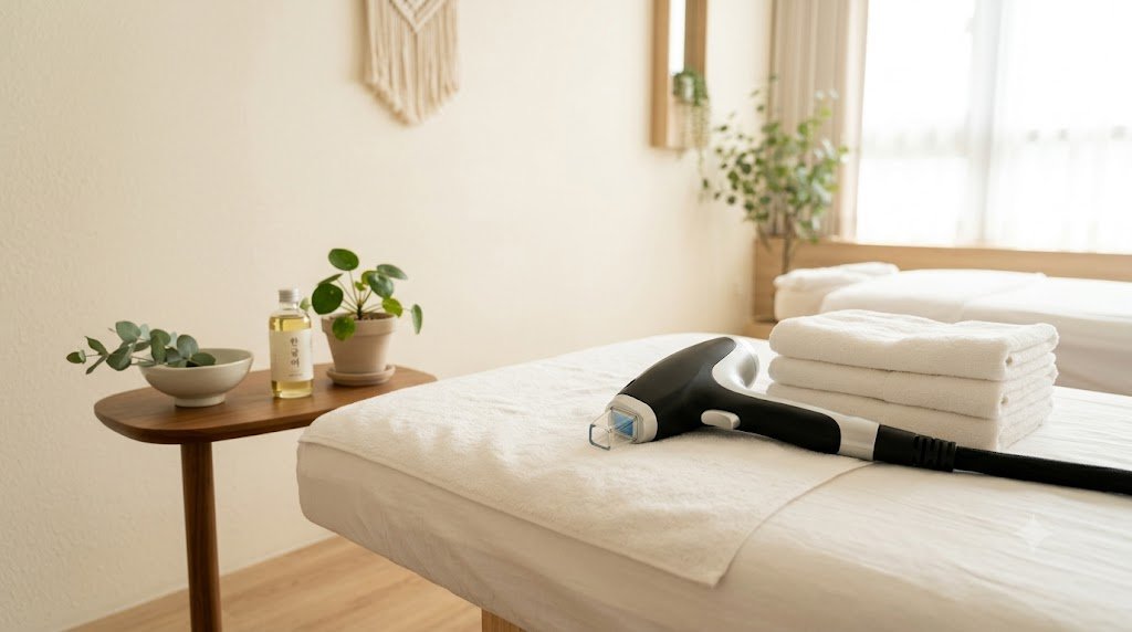 Đầu máy triệt lông laser có hệ thống làm mát tại spa
