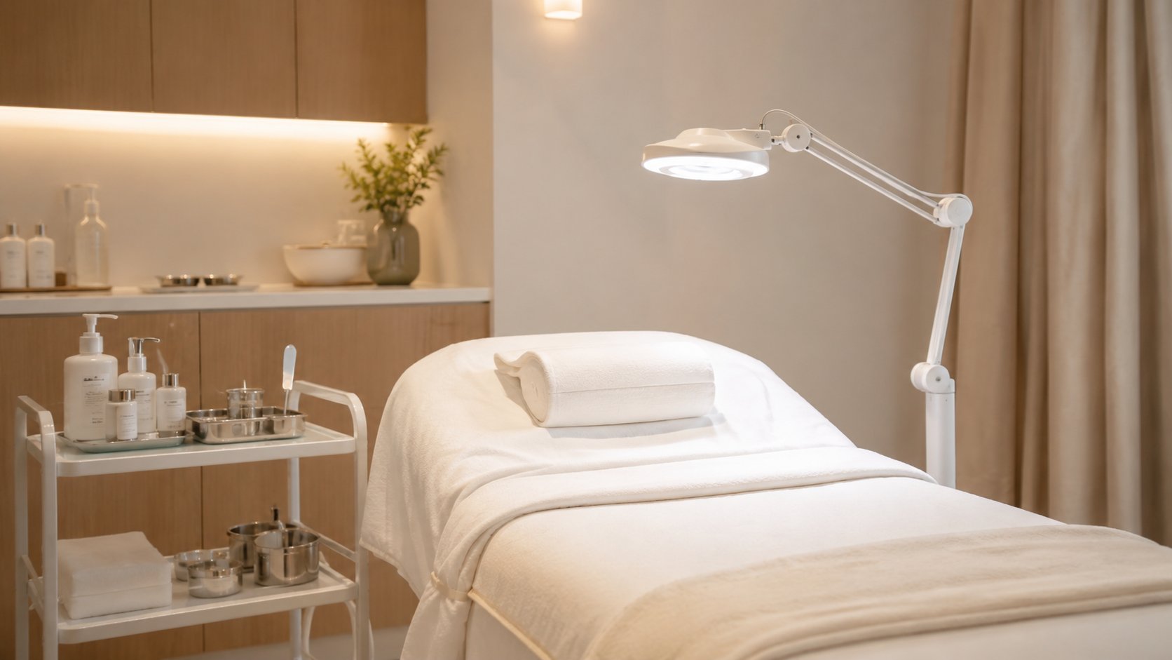 Không gian phòng điều trị da chuyên sâu tại spa